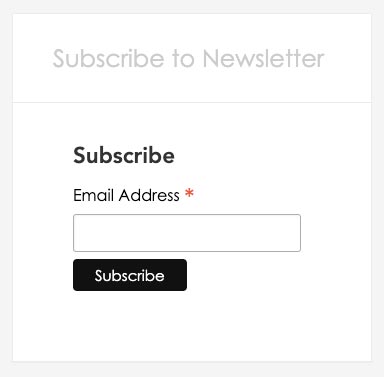 Example of a weak subscribe form.