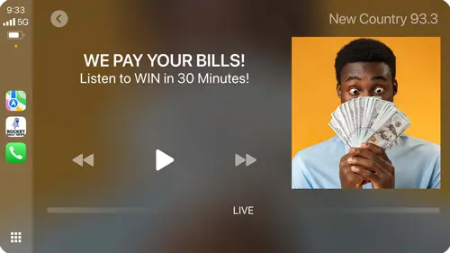 Apple Carplay with Contest Info