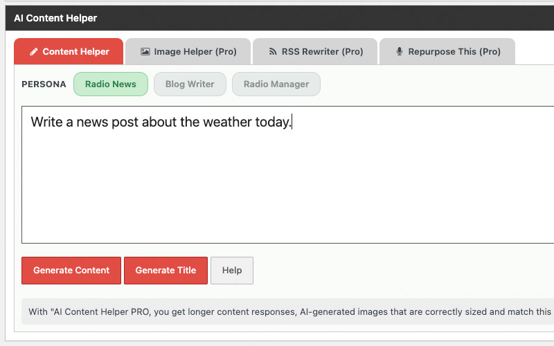 AI Content Helper